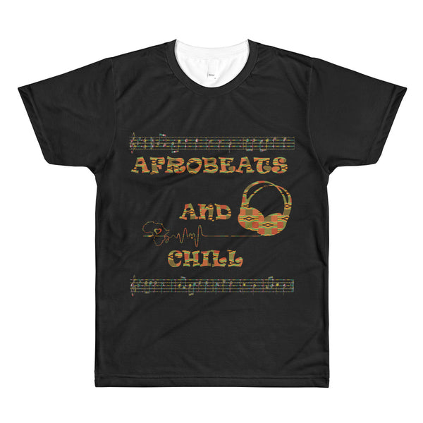 Afrobeats and Chill Kente Printed T-Shirt