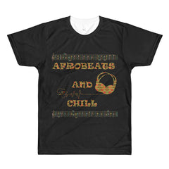 Afrobeats and Chill Kente Printed T-Shirt