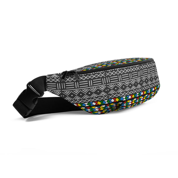 Mud Cloth & Zulu Beads Print Fanny Pack