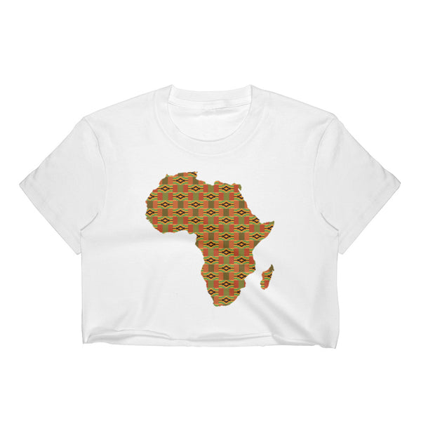 African Kente Print Women's Crop Top