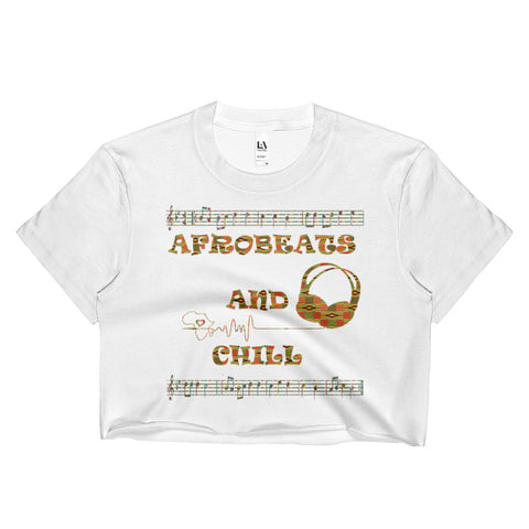 Afrobeats and Chill Ladies Crop Top - Zulu Print