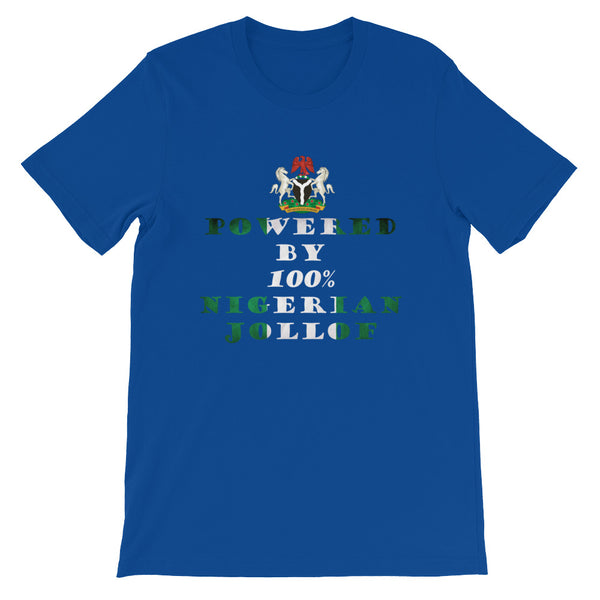 Powered By Nigerian Jollof Rice Unisex T-Shirt