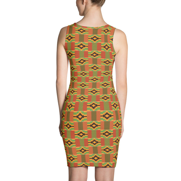 Kente Bodycon Party Dress