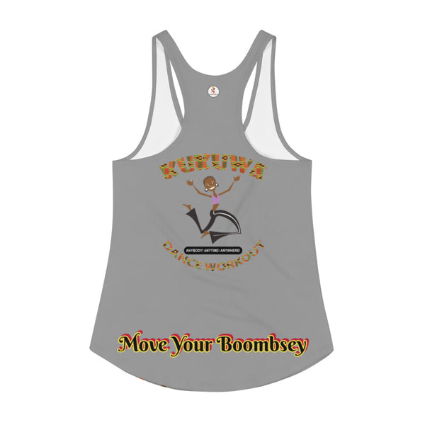 Adinkra Symbol (Gye Nyame) Women's Racerback Tank - Grey