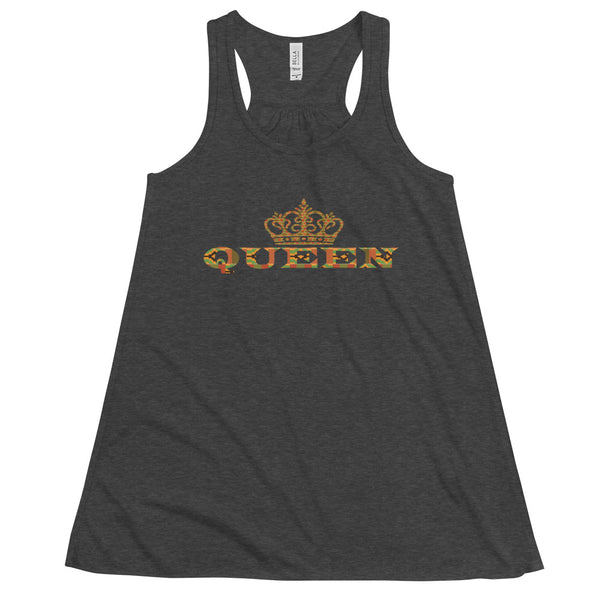 Queen Kente Print Women's Flowy Racerback Tank