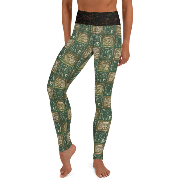 Nzou (Elephant) Print Yoga Leggings