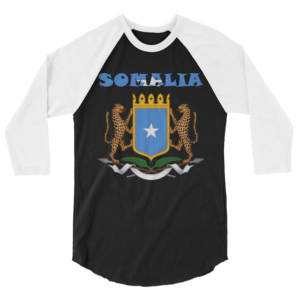 Somalia Coat of Arms 3/4 sleeve raglan shirt