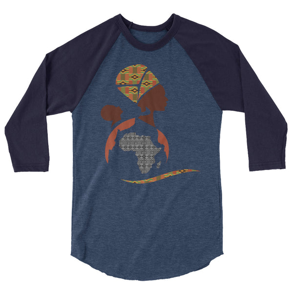 RuvaAfricWear African Print Logo 3/4 sleeve shirt