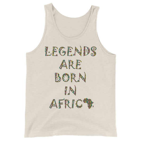 Legends Are Born in Africa Zulu Print Unisex  Tank Top