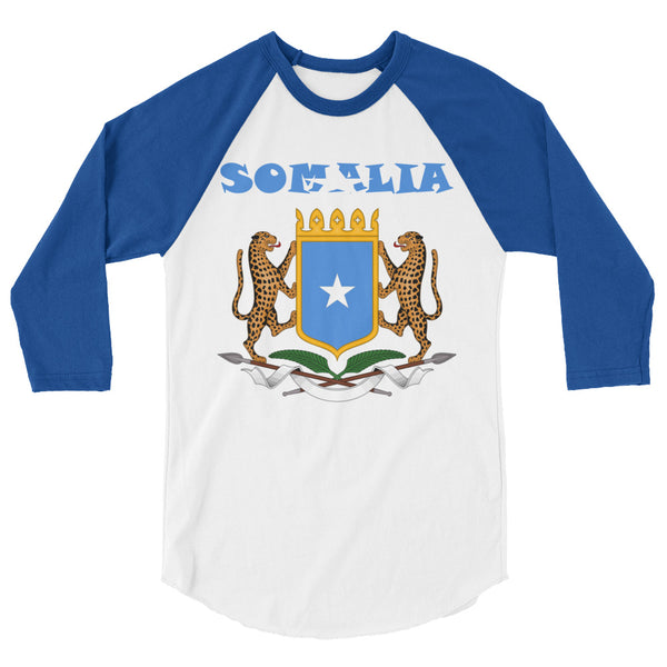 Somalia Coat of Arms 3/4 sleeve raglan shirt
