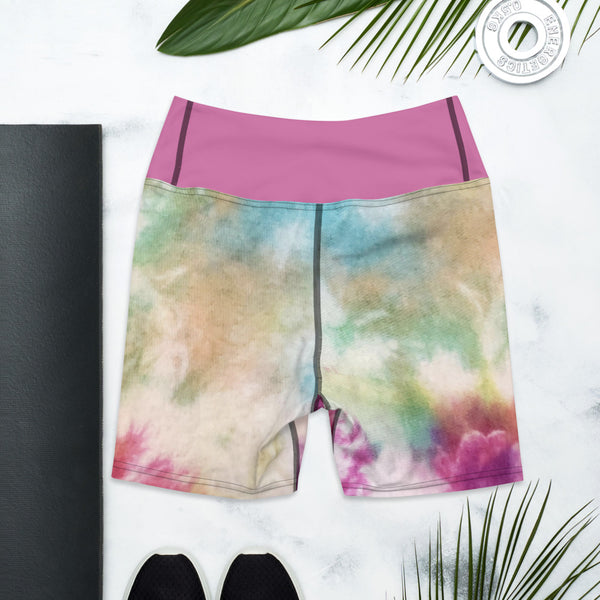 RuvaAfricWear Tie & Dye Yoga Shorts