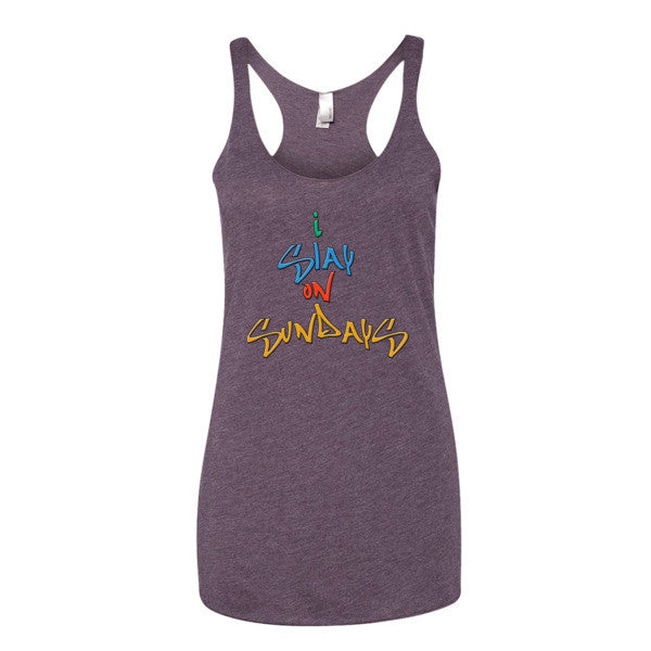 I Slay on Sundays Women's tank top