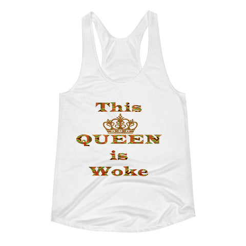 Woke Queen Kente Racerback Tank