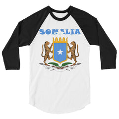 Somalia Coat of Arms 3/4 sleeve raglan shirt