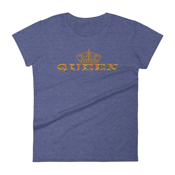 Queen Kente Print Women's short sleeve t-shirt