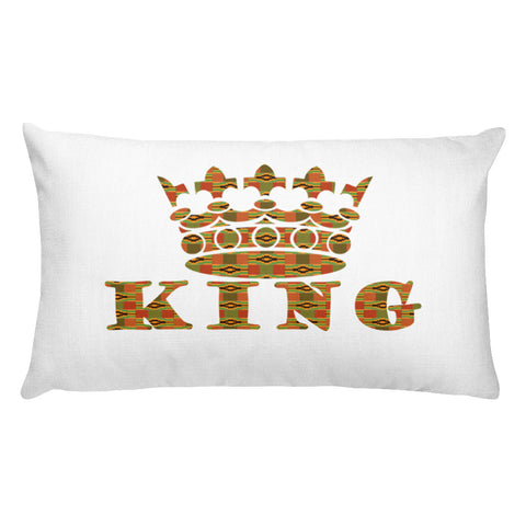 King Kente Print Rectangular Pillow