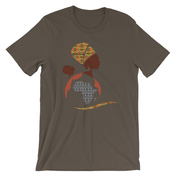 RuvaAfricWear African Print Logo Short-Sleeve Unisex T-Shirt