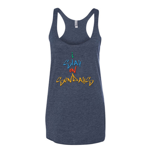 I Slay on Sundays Women's tank top