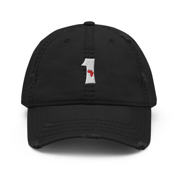 Africa Number 1 Distressed Dad Hat