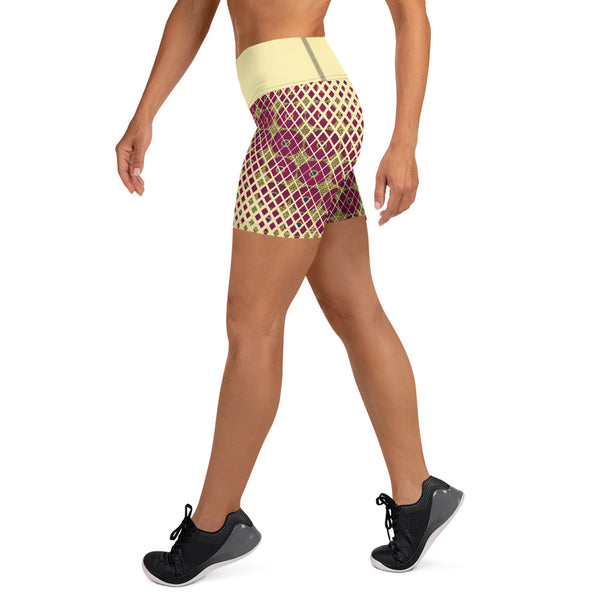 Ankara Square Scatter Yoga Shorts