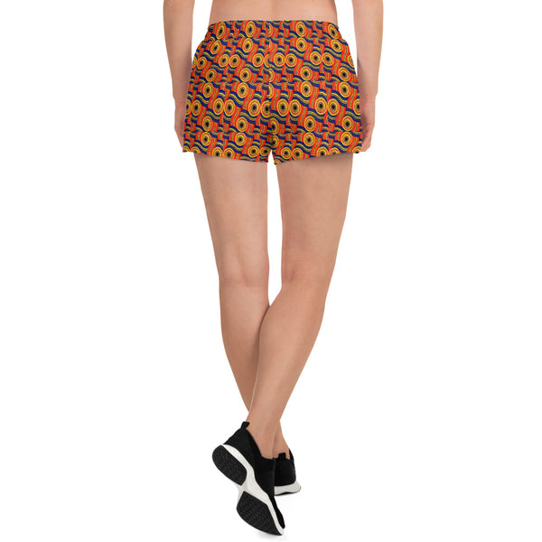 Kumusha Print Women's Athletic Short Shorts