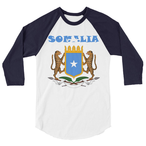 Somalia Coat of Arms 3/4 sleeve raglan shirt