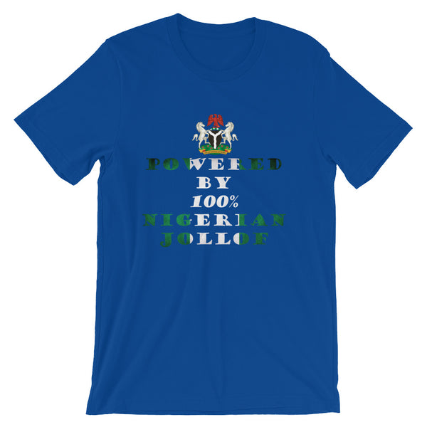 Powered By Nigerian Jollof Rice Unisex T-Shirt