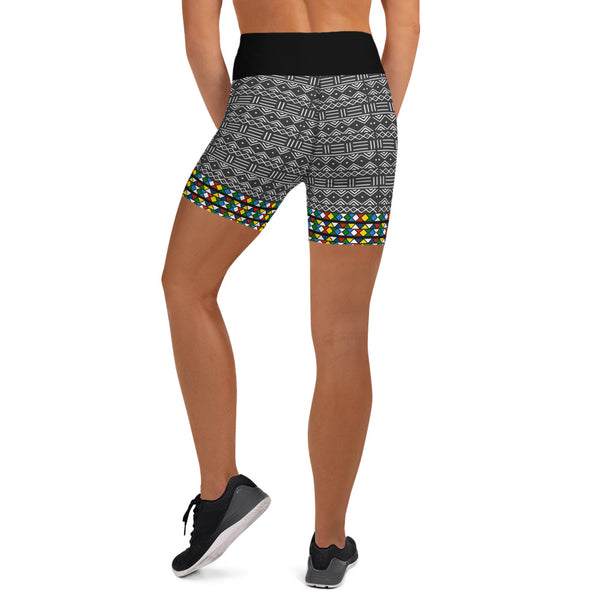 Mud Cloth & Zulu Fusion Women's Yoga Shorts