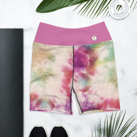 RuvaAfricWear Tie & Dye Yoga Shorts