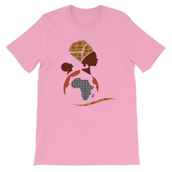 RuvaAfricWear African Print Logo Short-Sleeve Unisex T-Shirt