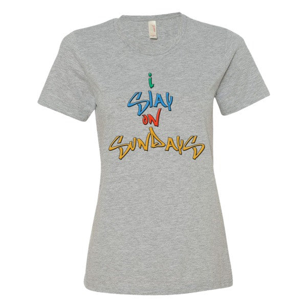I Slay on Sundays Women's short sleeve t-shirt