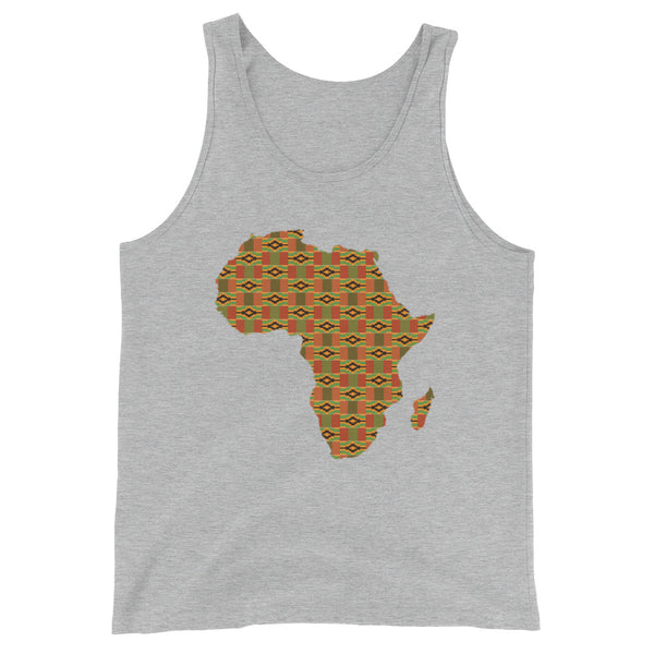 African Map Kente Print Unisex  Tank Top