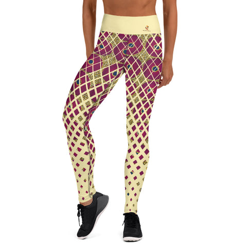 Ankara Square Scatter Yoga Leggings