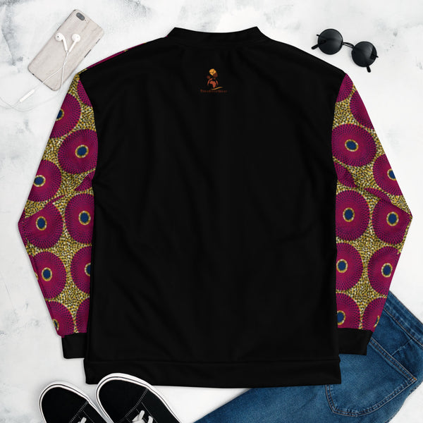 Unisex Ankara Circles Bomber Jacket