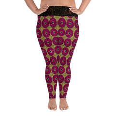Ankara Circles Plus Size Yoga Leggings