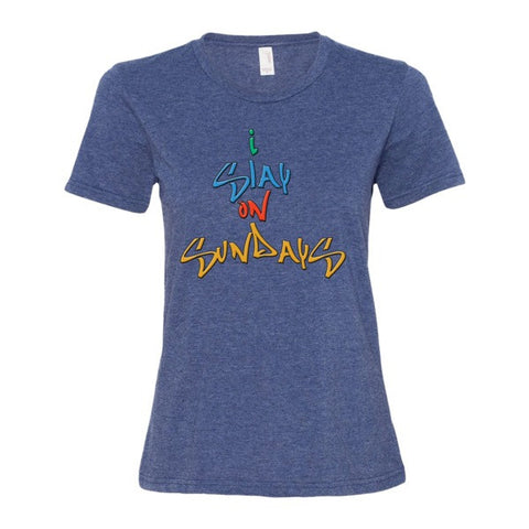 I Slay on Sundays Women's short sleeve t-shirt