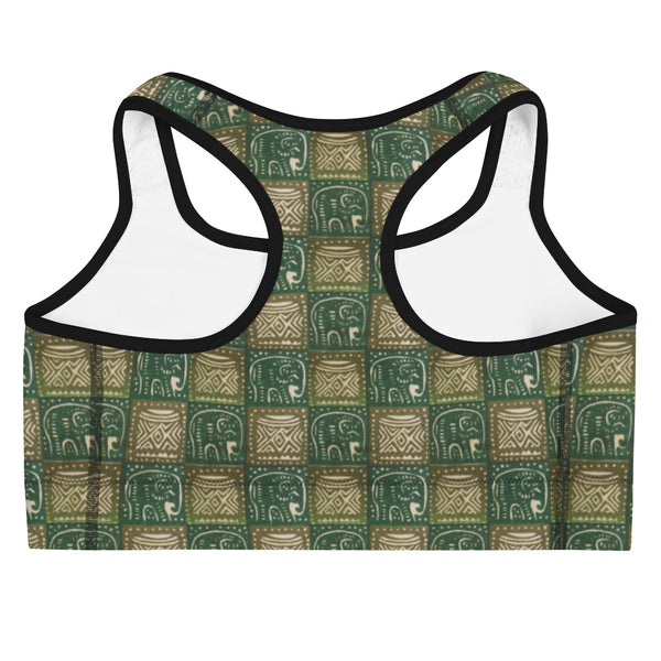 Ndlovu (Elephant) Print Sports bra