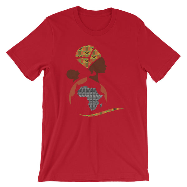 RuvaAfricWear African Print Logo Short-Sleeve Unisex T-Shirt