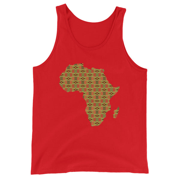 African Map Kente Print Unisex  Tank Top