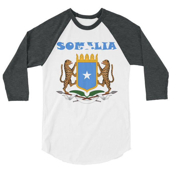 Somalia Coat of Arms 3/4 sleeve raglan shirt