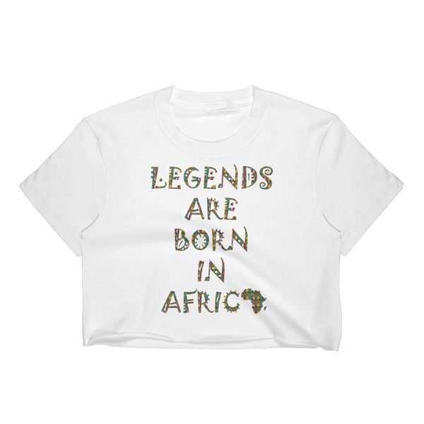 Legends Are Born in Africa Zulu Print Women's Crop Top