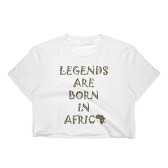 Legends Are Born in Africa Zulu Print Women's Crop Top