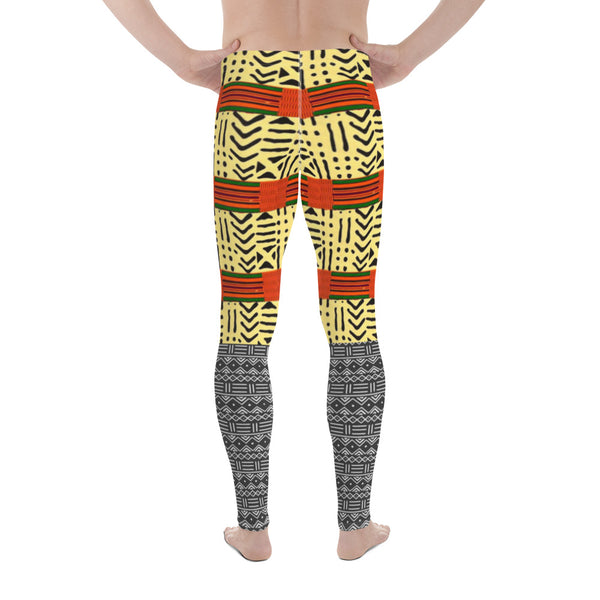 Kente and Mud Cloth Fusion Men's Leggings