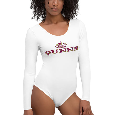 Queen Ankara Print Long Sleeve Bodysuit