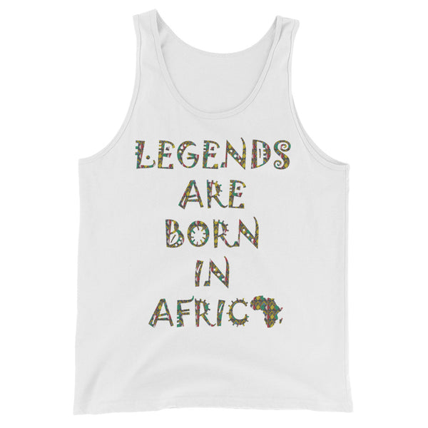 Legends Are Born in Africa Zulu Print Unisex  Tank Top