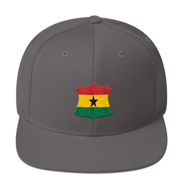 Ghana Flag Crest Badge Snapback Hat