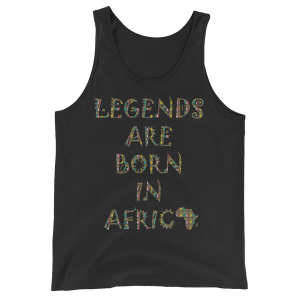 Legends Are Born in Africa Zulu Print Unisex  Tank Top