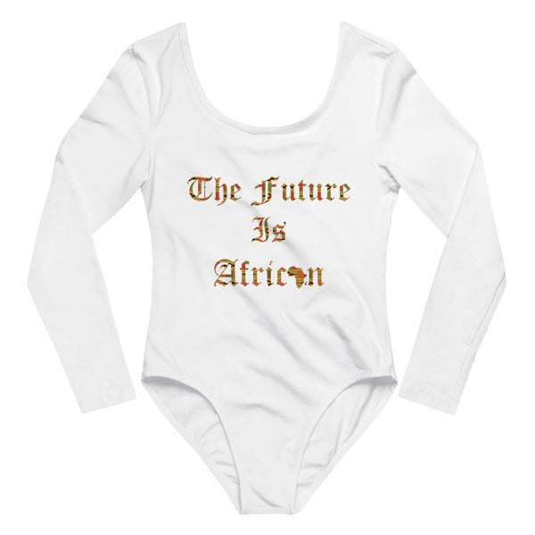 The Future is African Kente Print Long Sleeve Bodysuit