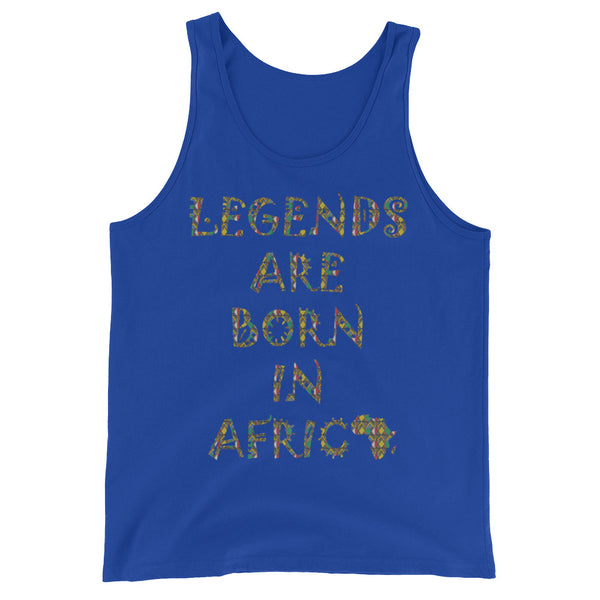 Legends Are Born in Africa Zulu Print Unisex  Tank Top