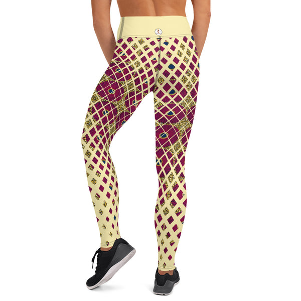 Ankara Square Scatter Yoga Leggings